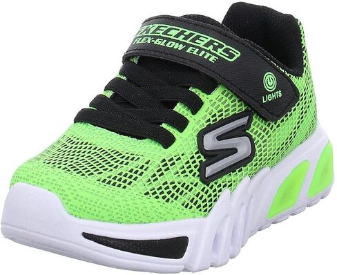 Skechers Kids Boys Flex-Glow Elite-Vorlo Sneaker, Navy/Multi, 2 in Saudi Arabia