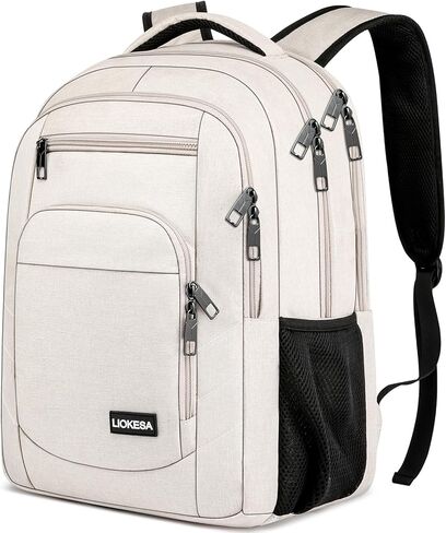Travel Laptop Backpack, 17.3 Inch Large Backpack for School, Business Laptop Backpack with USB Charging Port, Anti Theft Water Resistant College Computer Bag Daypack for Men Women, Black in Kuwait