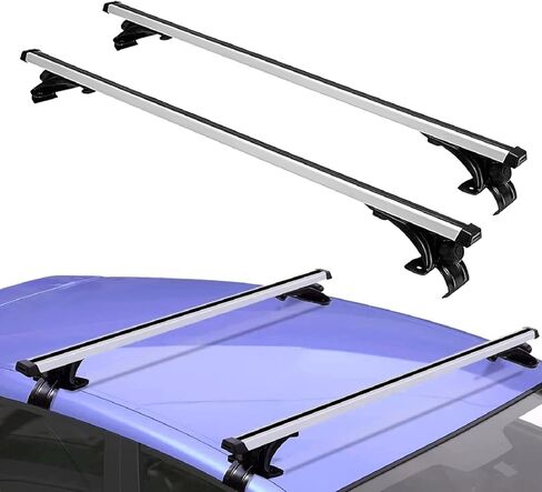 Universal Roof Rack Cross Bars, 48" Aluminum Lockable Car Top Crossbars with Anti-Theft Lock, Adjustable Window Frame for Bare Roof Kayak Bike Rooftop Cargo Carrier Luggage 165LBS Max Load in Saudi Arabia
