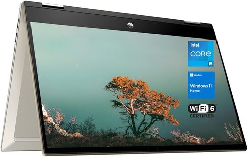 كمبيوتر محمول HP Pavilion x360 2 في 1، شاشة لمس 14 بوصة FHD، Intel Core i5-1235U، ذاكرة الوصول العشوائي 16 جيجابايت، 1 تيرابايت SSD، كاميرا ويب، HDMI، قارئ FP، Wi-Fi 6، قلم ستايلس، Windows 11 Home in Kuwait