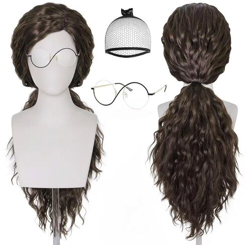 JoneTing Teal Wig 【+Wig Cap】 Cosplay for Women Medium Length Anime Wigs with Bands Synthetic Hair Wigs for Game Cosplay Costume in Kuwait