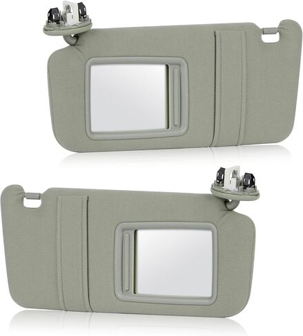 Driver & Passenger Sides Sun Visor with Light Fit for Toyota Camry (Only Fit Models with Sunroof) 2007 2008 2009 2010 2011, Replace for 74310-06770-B0, 74320-06800-B0 (Beige) in Saudi Arabia