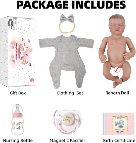 SCOM Realistic Reborn Baby Dolls Girl-20 Inch Real Life Baby，Toddler Doll Vinyl, Newborn Lifelike Weighted Doll for Ages 3+ Gift in Saudi Arabia