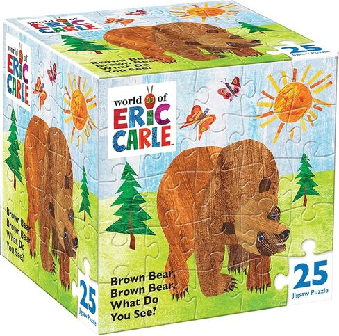 MasterPieces World of Eric Carle - Brown Bear 25 Piece Jigsaw Puzzle - Jigsaw Puzzle with Vibrant Artwork and Durable Pieces - Fun Family Activity, Brain Challenge, and Educational Entertainment in Saudi Arabia