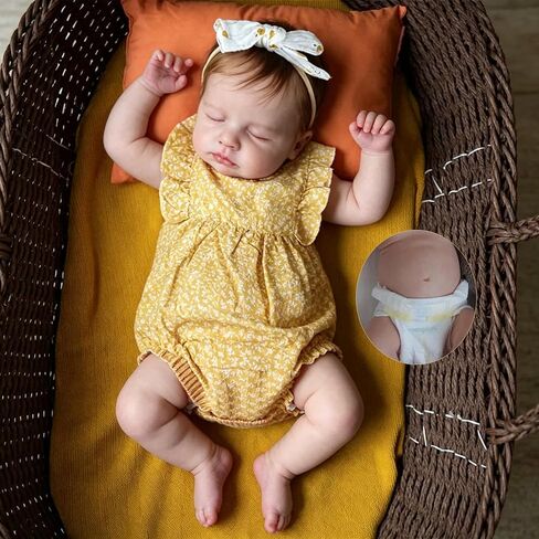 Zero Pam Reborn Baby Baby Dolls Silicone Company Body Avatar - 20 بوصة دمى الأطفال الرمزية التي تبدو حديثي الولادة الحقيقي ، دمية فتاة نابضة بالحياة صحيحة واضحة ، in Kuwait
