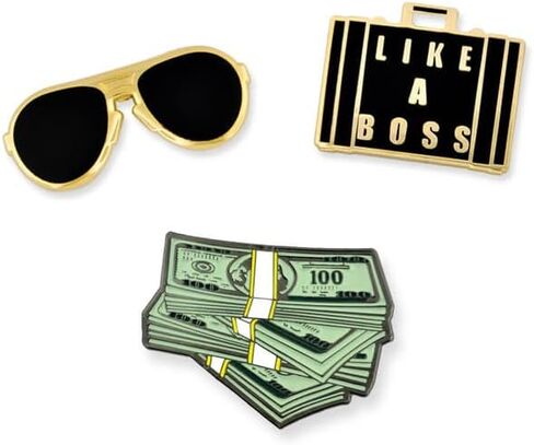 's Like A Boss Aviators Cash Money . مجموعة دبابيس طية صدر مطلية بالمينا in Saudi Arabia