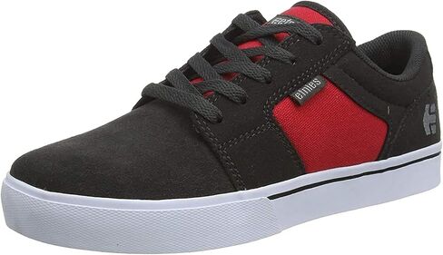 Etnies Unisex-Child Barge LS Skate Shoe, Dark Grey/Red, 10C Medium US Big Kid in Saudi Arabia