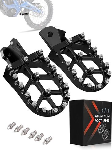 JFG RACING Dirt Bike Foot Pegs,7075 Aluminum CNC Pedals Rests for Surron Light Bee X and S/E Ride Pro S SS SR/CRF150F CRF230F 03-19/CRF250F 19-24/XR150L 15-24/KDX200 83-94-Black in Saudi Arabia