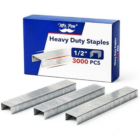 Mr. Pen- Heavy Duty Staples, 3000 Staples, 100 Sheet Capacity, 1/2-Inch Leg Length, 23/13, Staples for Heavy Duty Staplers, Office Staples, Desk Staples, Big Staples, Paper Staple, Large Staples in Saudi Arabia