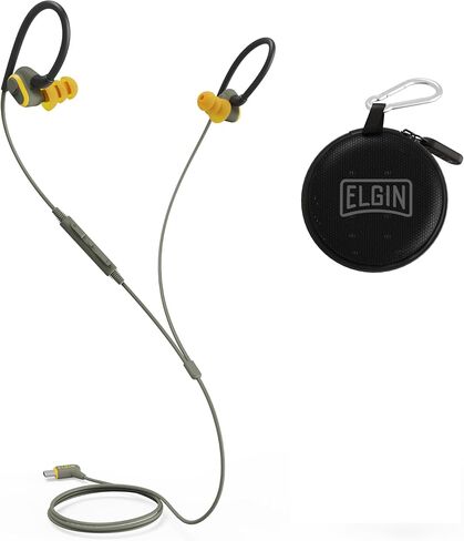 Elgin Rumble Wired Earplug Headphones with mic, in-Ear Earbuds, USB-C, 27 dB NRR, IP67 Waterproof, OSHA CompliantEarbuds, Noise Isolating, Hearing Protection, Work Safety in Saudi Arabia