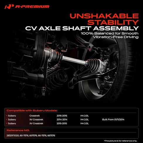 A-Premium CV Axle Shaft Assembly Compatible with Subaru Crosstrek 2016, XV Crosstrek 2014 2015, Front Left and Right 2-PC Set in Saudi Arabia