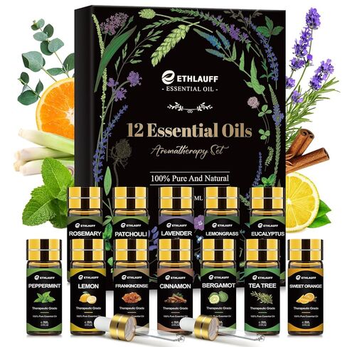 Essential Oils Set - 16x5ml Essential Oil for Diffusers for Home, Humidifier, Aromatherapy, Massage, Soap, Candle Making (0.17oz) in Saudi Arabia