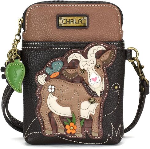 CHALA Crossbody Cell Phone Purse - Women PU Leather Multicolor Handbag with Adjustable Strap - Llama Mustard in Kuwait