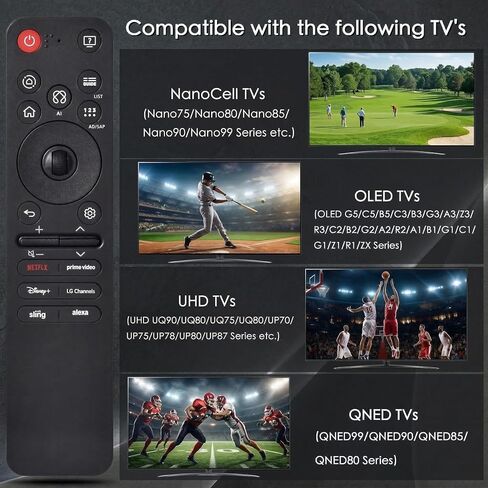 Magic Remote Compatible for LG Smart TV,Universal Replacement Magic Control for 2023 to 2019 LG TV,Compatible AN-MR23GA/23GN,AN-MR22GA/22GN,AN-MR21GA,for UHD OLED QNED NanoCell 4K 8K Models in Saudi Arabia