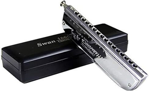 Swan 16 hole 64 tone Chromatic Harmonica C Tone Harmonica for Children Beginner Musical Beginner Education Boat shape Harmonica in Kuwait