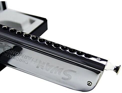 Swan 16 hole 64 tone Chromatic Harmonica C Tone Harmonica for Children Beginner Musical Beginner Education Boat shape Harmonica in Kuwait