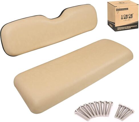 10L0L Golf Cart Rear Seat Replacement Cushions, Universal Back Seat Kit Fits for GTW, YAMAHA EZGO & Club Car Flip Seats Buff Cushion in Saudi Arabia