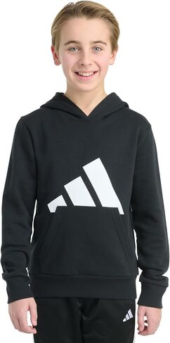 adidas Boys' Essential Logo Fleece Hooded Pullover (Big Kid) in Saudi Arabia
