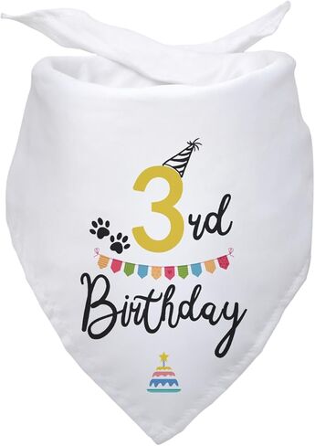 Dog Birthday Bandana Happy 4th Birthday Dog Bandana Party Supplies Pet Dog Lover Gifts Happy Birthday Dog Triangle Scarf for Pet Dog Puppy Pet Scarf Accessories in Kuwait