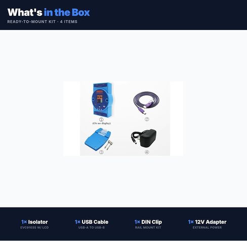 معزل USB2.0 عالي السرعة من الدرجة الصناعية من 1 إلى 3 منافذ USB معزولة بأقصى سرعة تصل إلى 480 ميجابت في الثانية (EVC9103B) in Saudi Arabia