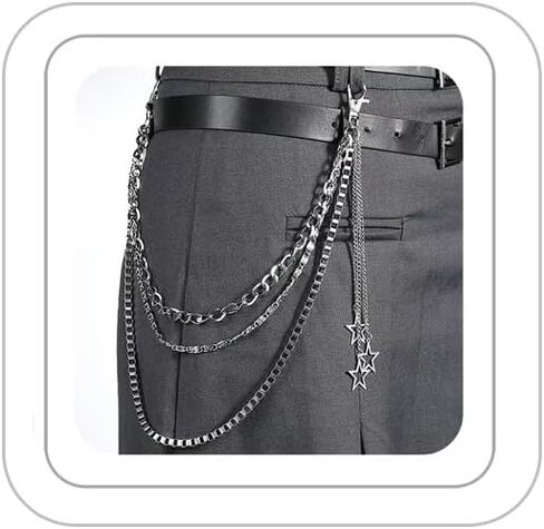 Gold Wallet Chain for Women Hip Hop Rock Pocket Chain Punk Wallet Chains Layered Star Jeans Chain Belts for Women Gothic Accessories Halloween Jewelry in Saudi Arabia