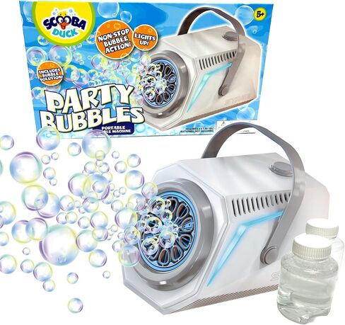 Hyper Bubbles Blaster - مسدس فقاعات كهربائي مثالي مع فقاعات، وطاقة ليثيوم أيون قابلة لإعادة الشحن، وشاحن USB in Saudi Arabia