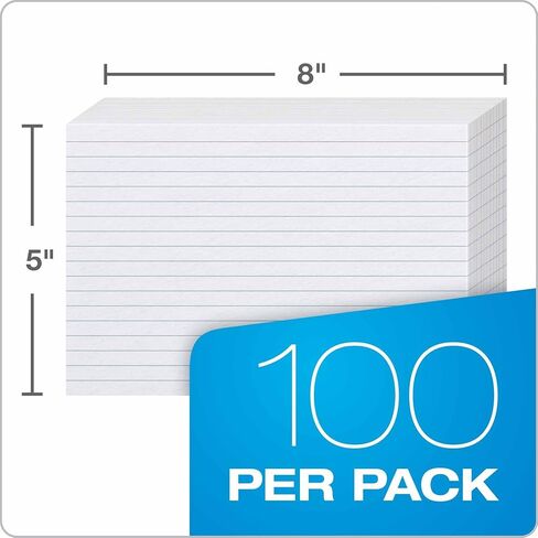 Oxford 50EE Blank Index Cards, 5" x 8", White, 500 Cards (5 Packs of 100) (50) in Saudi Arabia