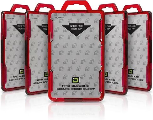ID Stronghold - RFID Blocking Secure Badge Holder - Duolite 2 Card ID Holder - Poly Carbonate - Heavy Duty Hard Plastic ID Badge Holder - USA Molded and Assembled - FIPS 201 Approved - Black in Saudi Arabia