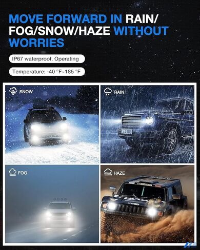 Nilight LED Headlight and Fog Light Bulbs Fits For Ford F150 F250 F350 (2004-2014), Halogen Headlamp Upgrade Replacement, Compact Size, 6000K Cool White, 4-Pack in Saudi Arabia
