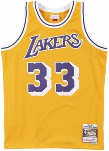 قميص Magic Johnson Los Angeles Lakers الرجالي باللون الأصفر من الخشب الصلب الكلاسيكي Swingman in Saudi Arabia