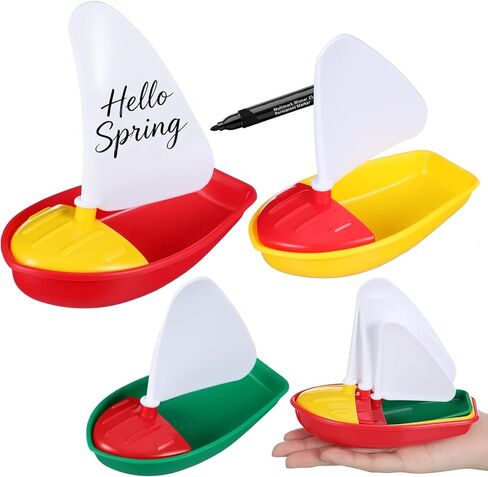 Toyvian 1 Set Toy Boats 3PCS Toddler Bathtub Sailing Boats for Kids Mini Boat Toys Sailboat Floating Row Swimming Pool Bulk Yacht Child Toy Boats Bathtub Toy Plastic Sailing Boats Toys for Toddles in Saudi Arabia