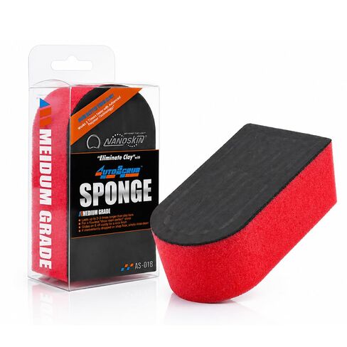 Nanoskin AUTOSCRUB Surface Prep Sponge - Combo Pack Medium & Fine - Patented Clay Bar Replacement Tool to Remove Embedded Contaminants Before Wax & Coating | Safe for Painted Surface, Glass, Plastic, Metal & More in Saudi Arabia