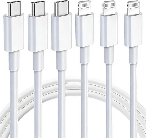 Ximytec [MFi Certified] USB C to Lightning Cable 3Pack 3FT iPhone Fast Charger Cable Type C Charging Cord Compatible with iPhone 13 13 Pro Max 12 12 Pro Max 11 XS XR X 8 iPad,White in Saudi Arabia