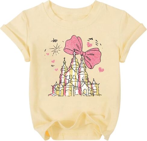 Magical Shirt for Girls Cute Graphic Tee Holiday Family Vacation Shirts Kids Short Sleeve Outfits Tops in Saudi Arabia