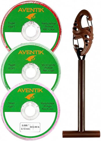 Aventik Tippet Leader Fly Line 3 عبوات مع حامل Tippet قسط كوبوليمر أعلى قوة عقدة رطبة فائقة القوة ومرنة منخفضة الذاكرة يطير الصيد باس الكارب المياه المالحة 30M / بكرة 0X 1X 2X 3X 4X 5X 6X in Saudi Arabia