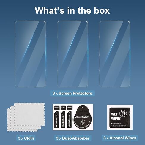 GiiYoon-3 PACK Screen Protector for Samsung Galaxy A14 5G/4G, Tempered Glass [HD Full Coverage] [Easy Installation] [Scratch Resistant] [9H Hardness] Protective Film in Saudi Arabia