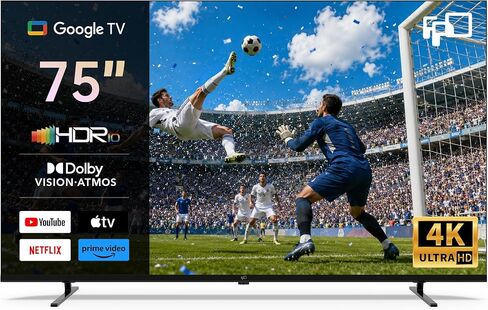 55-inch Smart TV Google TV 4K UHD with Google Play and Chromecast Built-in, HDR 10, Dolby Vision Dolby Atmos, MEMC, Voice Remote, Stream Live TV(Canvas-Series, CG55-C1, 2024 Model) in Saudi Arabia