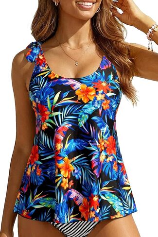TANKINI للسيدات TANKINI TOP فقط- Swimsuit Modest Swimsuit Top Tie Bathing Suit No Bottom 2025 in Saudi Arabia