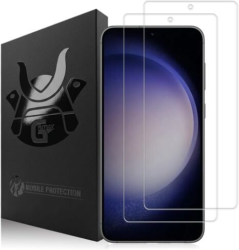 واقي شاشة G-Armor مكون من قطعتين لهاتف Samsung Galaxy S23 (إصدار 6.1 بوصة) - حافظة شاشة من الزجاج المقوى، صديقة لحافظة الهاتف، استبدال مدى الحياة، غطاء شاشة واقٍ لهواتف Samsung الذكية in Kuwait