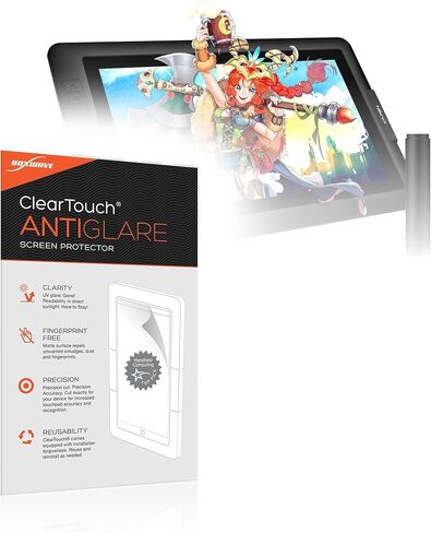 واقي شاشة BoxWave متوافق مع XP-Pen Artist Display 15.6 Pro - ClearTouch مضاد للتوهج (عبوتان)، غلاف غشاء غير لامع مضاد لبصمات الأصابع لجهاز XP-Pen Artist Display 15.6 Pro in Kuwait