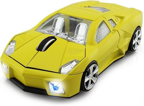 ECOiNVA Wireless Sports Car Mouse Computer Mice Shiny Surface 2.4GHz Mouse (Red) in Saudi Arabia