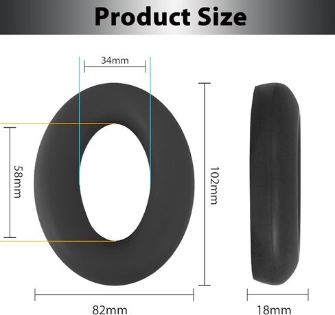 Adhiper Silicone Ear Pads Cover Protector for Sony WH-1000XM3/1000XM4 Headphone Cushions,Sweat-Proof and Washable Ear Cushions Cover for Sony WH-1000XM3/1000XM4(WH1000XM3/1000XM4) (White) in Kuwait