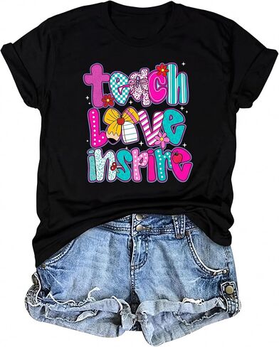 MOUSYA Teacher Shirt Women Teacher Gifts Happy to See Your Face Shirt Teacher Outfits for Women Groovy Teacher Tee in Kuwait