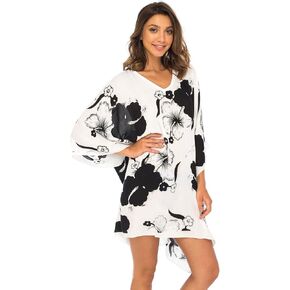 Back From Bali Womens Swimwear Cover Up, Floral Beach Dress for Bikini Swimsuit with Sequins in Kuwait