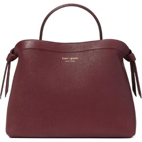 kate spade new york Knott Pebbled Leather Top Handle, Black in Kuwait