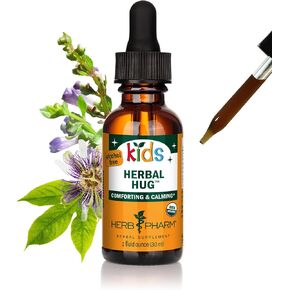 Herb Pharm Certified Organic Alcohol-Free Kids Herbal Hug Liquid Herbal Glycerite Formula, 1 Oz in Saudi Arabia