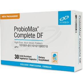 XYMOGEN ProbioMax Complete DF - 45 Billion CFU Probiotic Supplement - High Dose, Multi-Strain, Dairy Free Probiotics with Lactobacillus acidophilus + Bifidobacterium lactis HN019 (30 Capsules) in Saudi Arabia