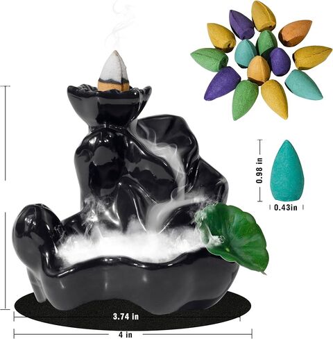 Incense Sticks Holder Incense Burner Holder, Incense Tray for Sticks, Ceramic Incense Ash Cather for Counters, Meditation Room, Yoga, Home, Office in Saudi Arabia