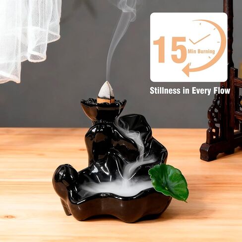 Incense Sticks Holder Incense Burner Holder, Incense Tray for Sticks, Ceramic Incense Ash Cather for Counters, Meditation Room, Yoga, Home, Office in Saudi Arabia