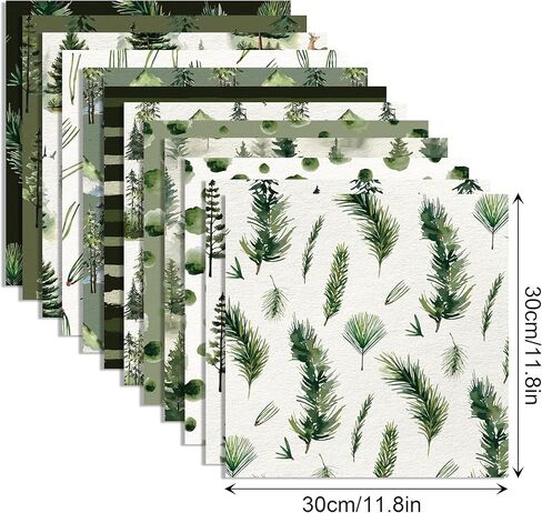24 Sheets Palm Leaves Pattern Scrapbook Paper, Double-Sided 12x12in Hawaiian Palm Leaves Paper, Double-Sided Palm Leaves Scrapbook Paper for Summer Hawaiian DIY Card Making Origami Paper in Saudi Arabia